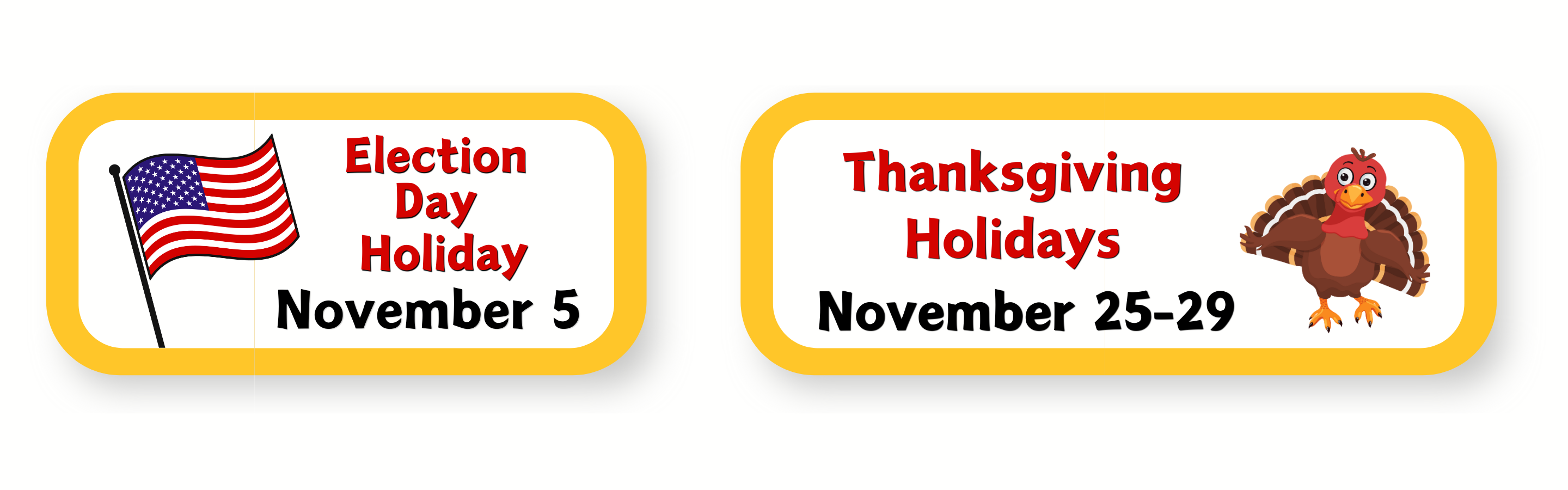 November Holidays Graphic