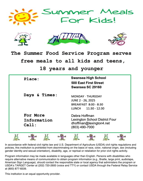 Summer Meals for kids at SHS Image