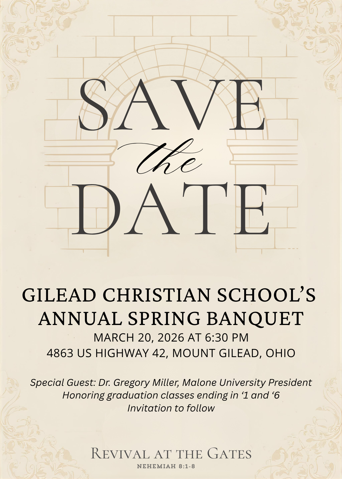 Save the Date - Spring Banquet