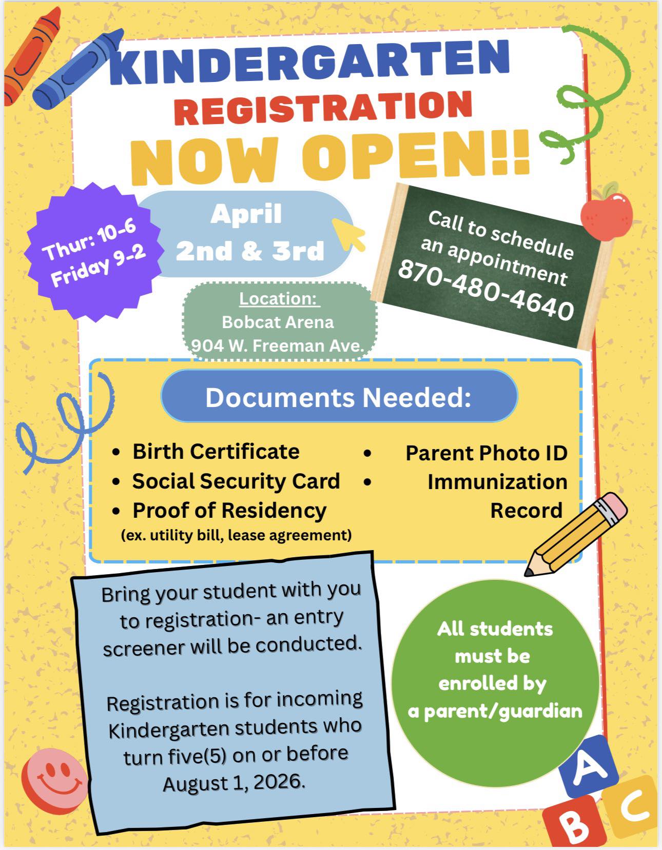 Kindergarten Registration Information