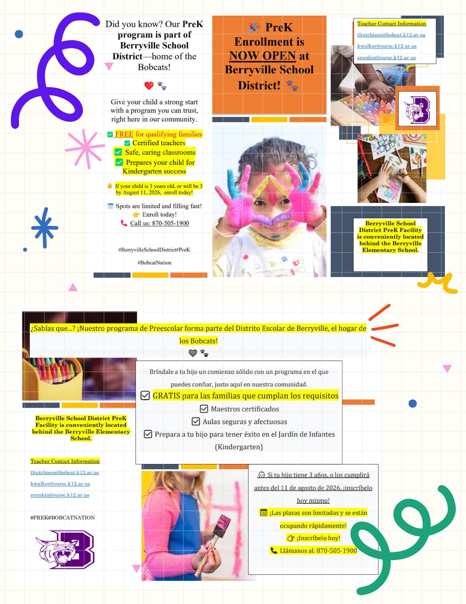 preschool enrollment flyer