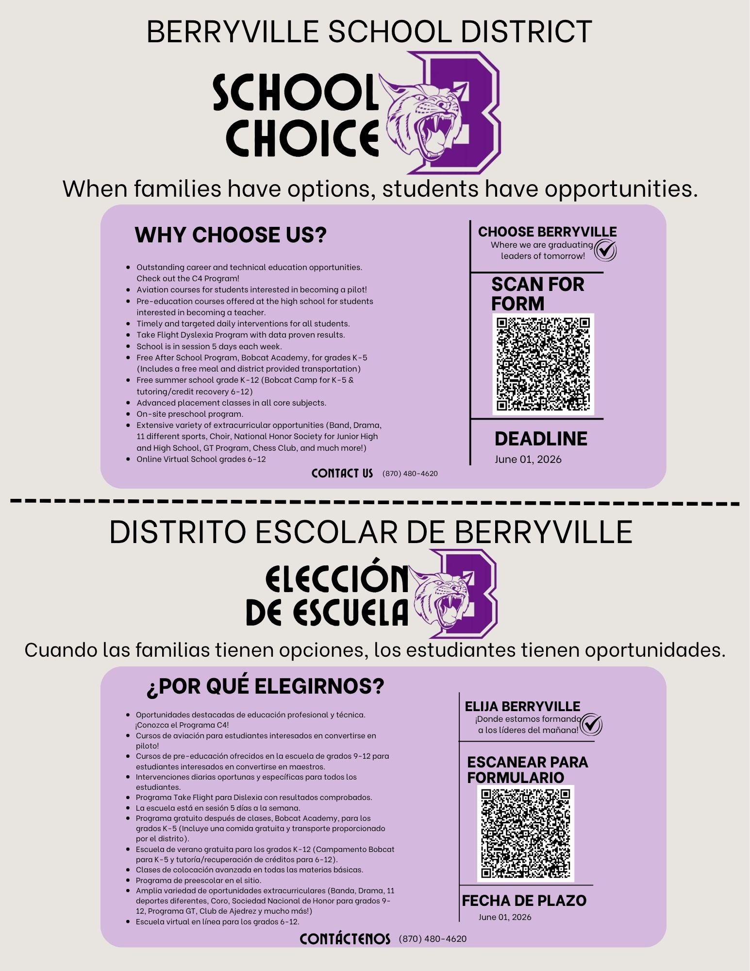 school choice information flyer
