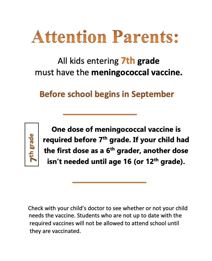 Vaccine requirements for 7th graders