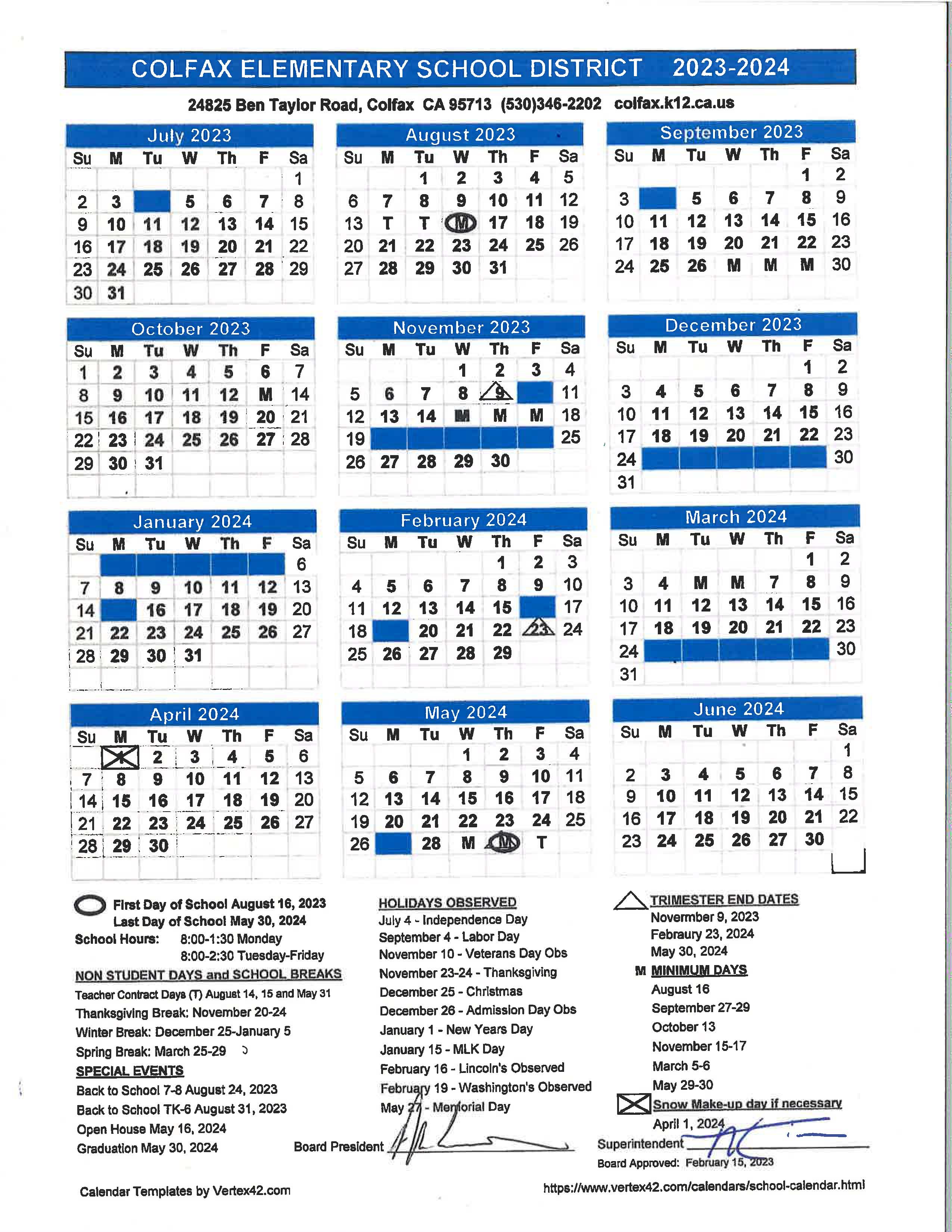 2023-2024 CESD Calendar 