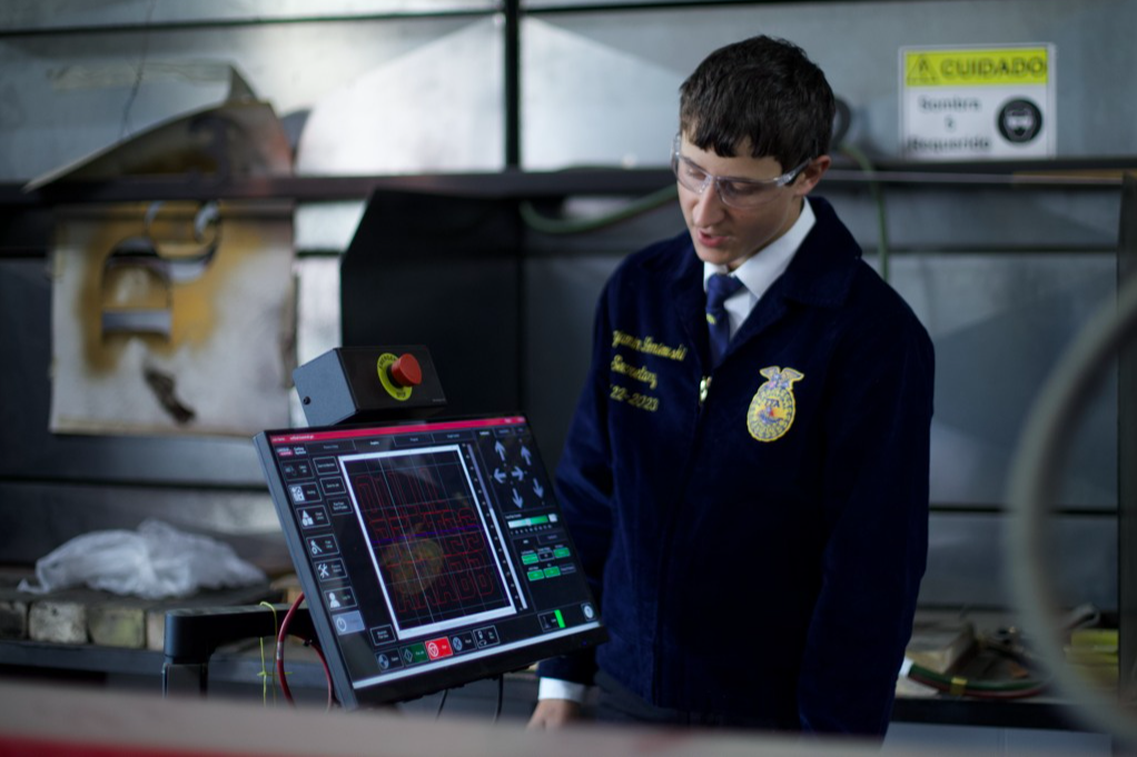 Boy with Laser Cutter