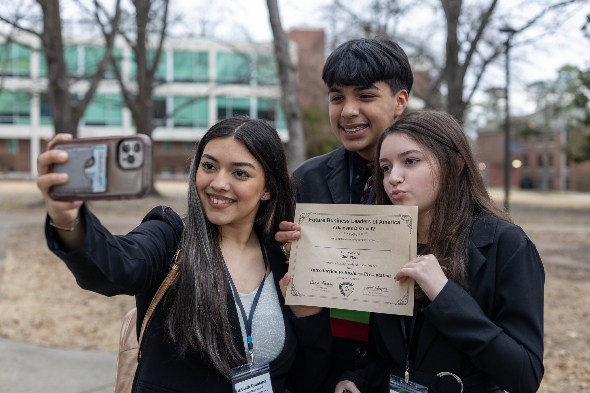 Students with certificate
