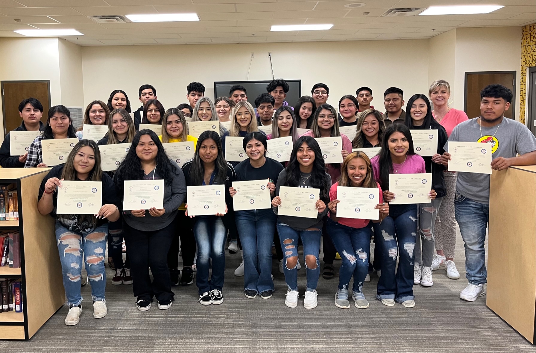 Students with certificates