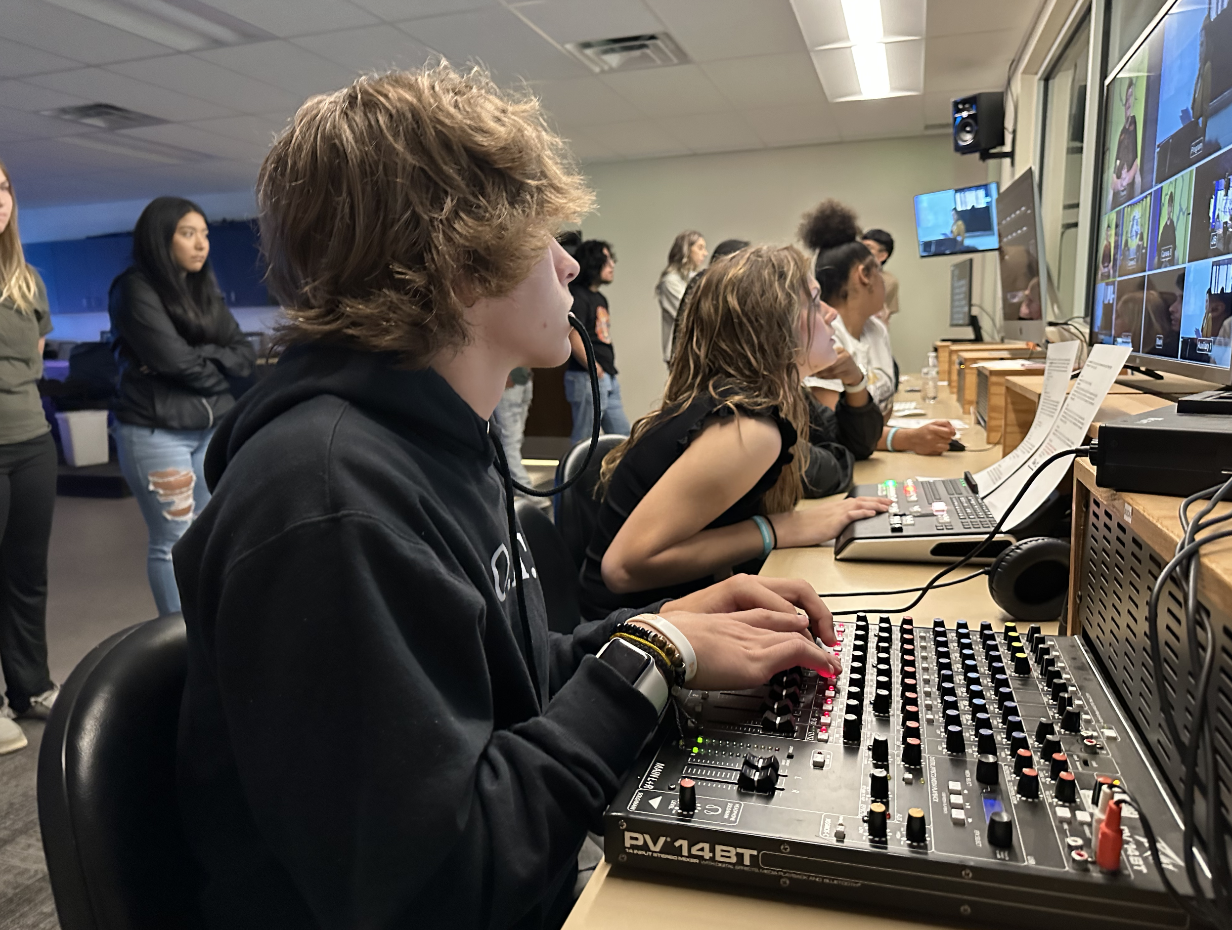 students working