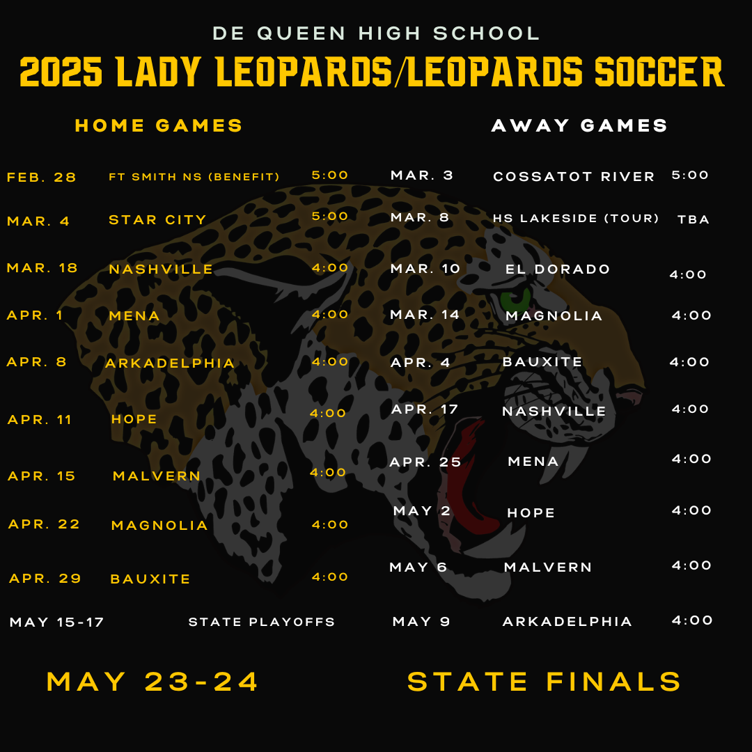 2025 Soccer Schedule