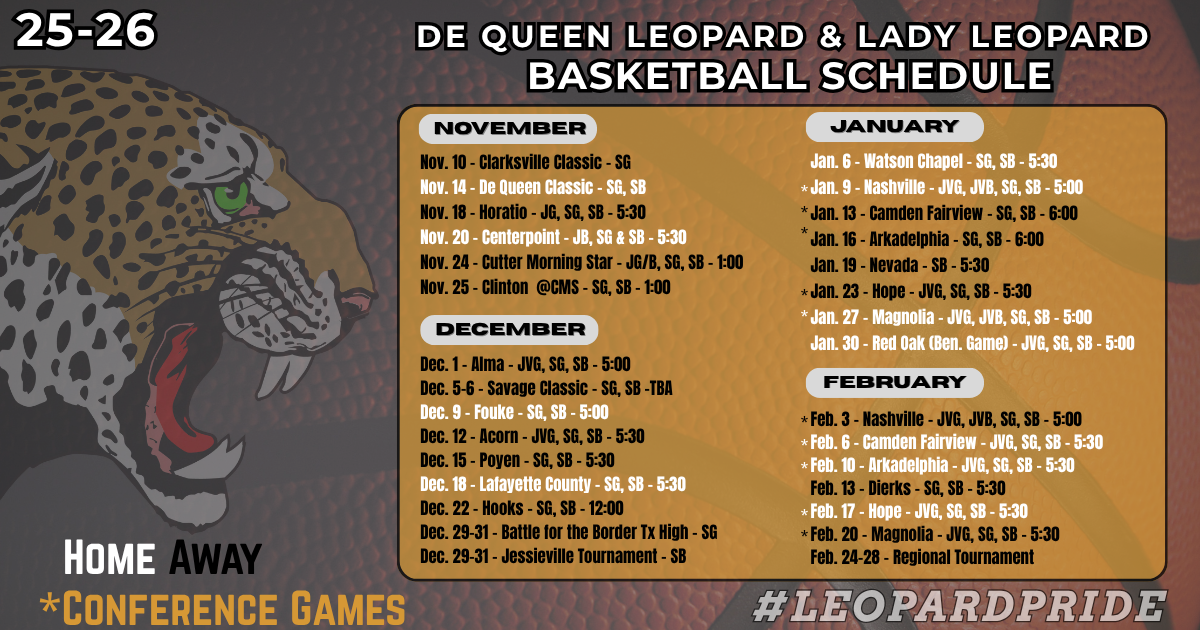 DQ Basketball Schedule 25-26