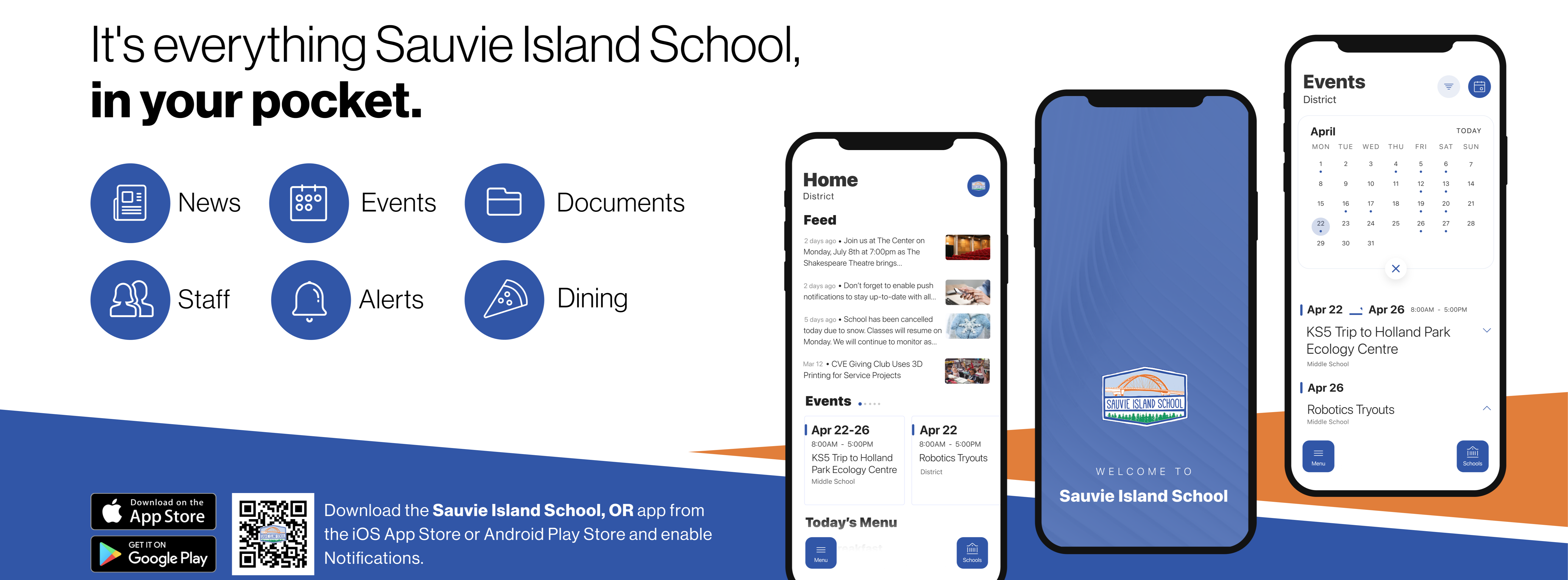 School App flyer. It's everything Sauvie Island School, in your pocket.