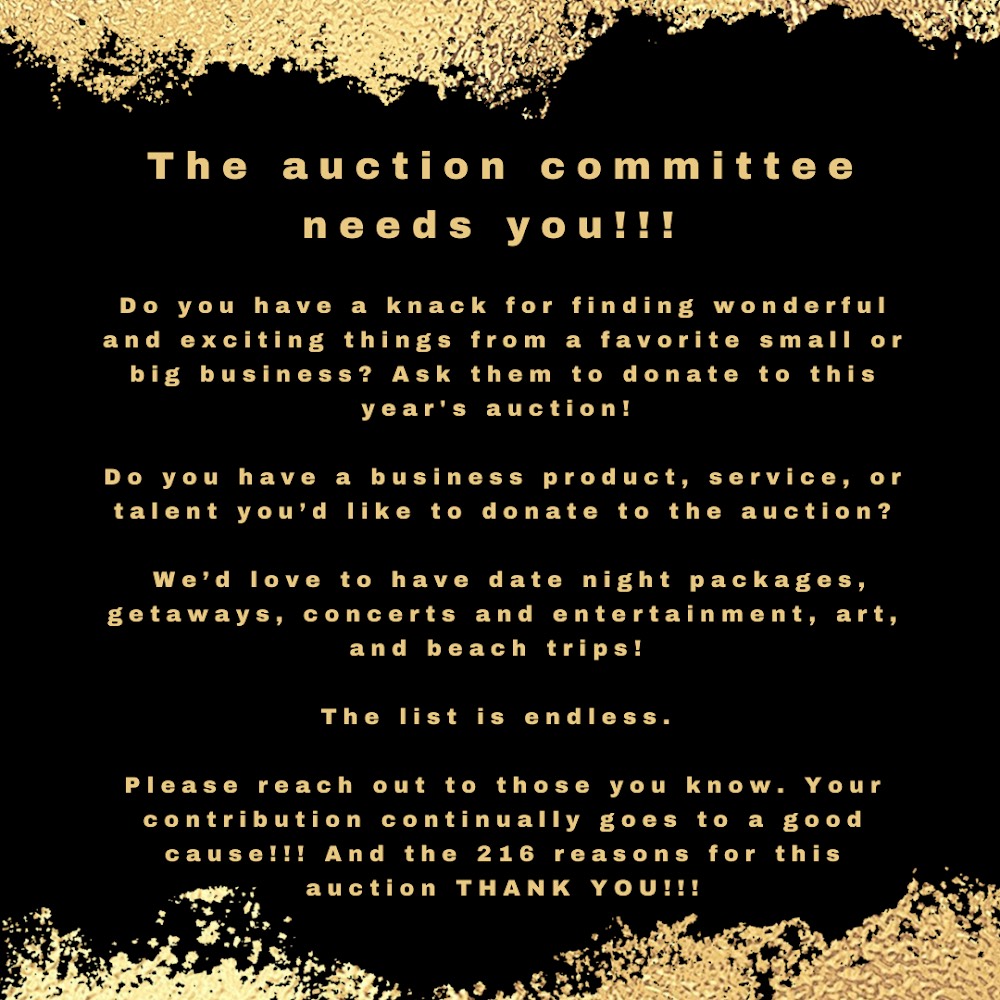 Call for volunteers for the annual SIS auction