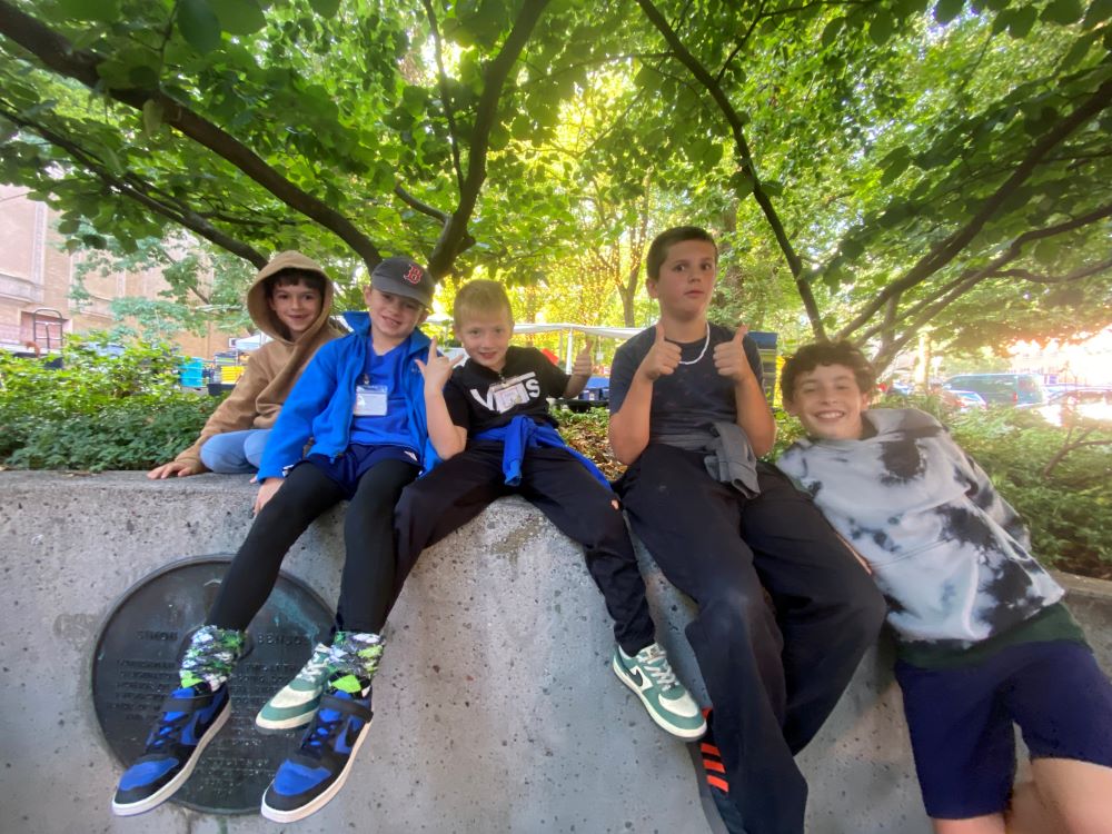 2nd and 5th grade students visit the farmer's market downtown