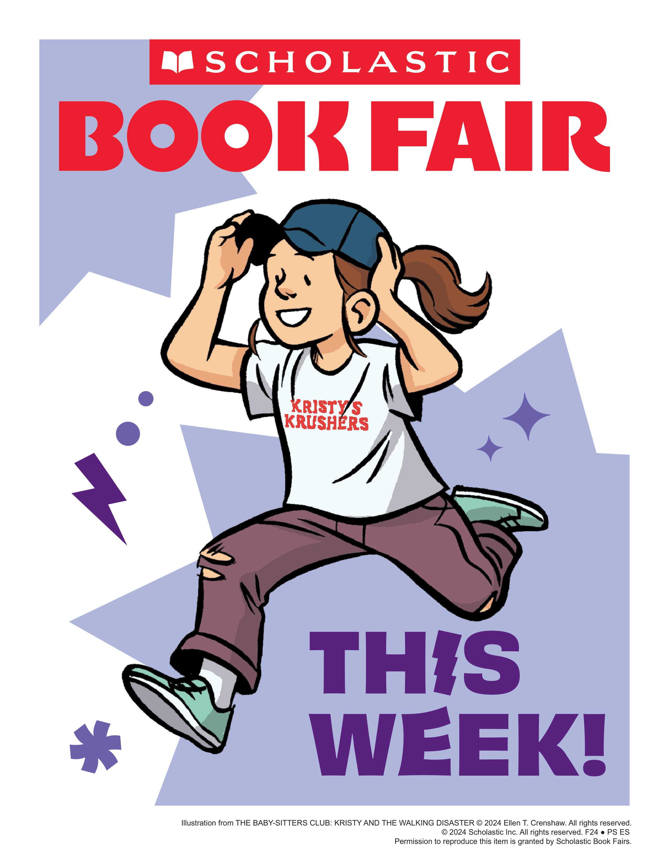 Babysitter club image promoting book fair