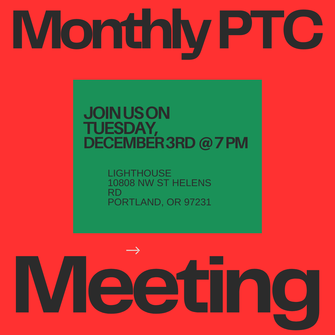 Flyer for PTC meeting on Dec. 3rd