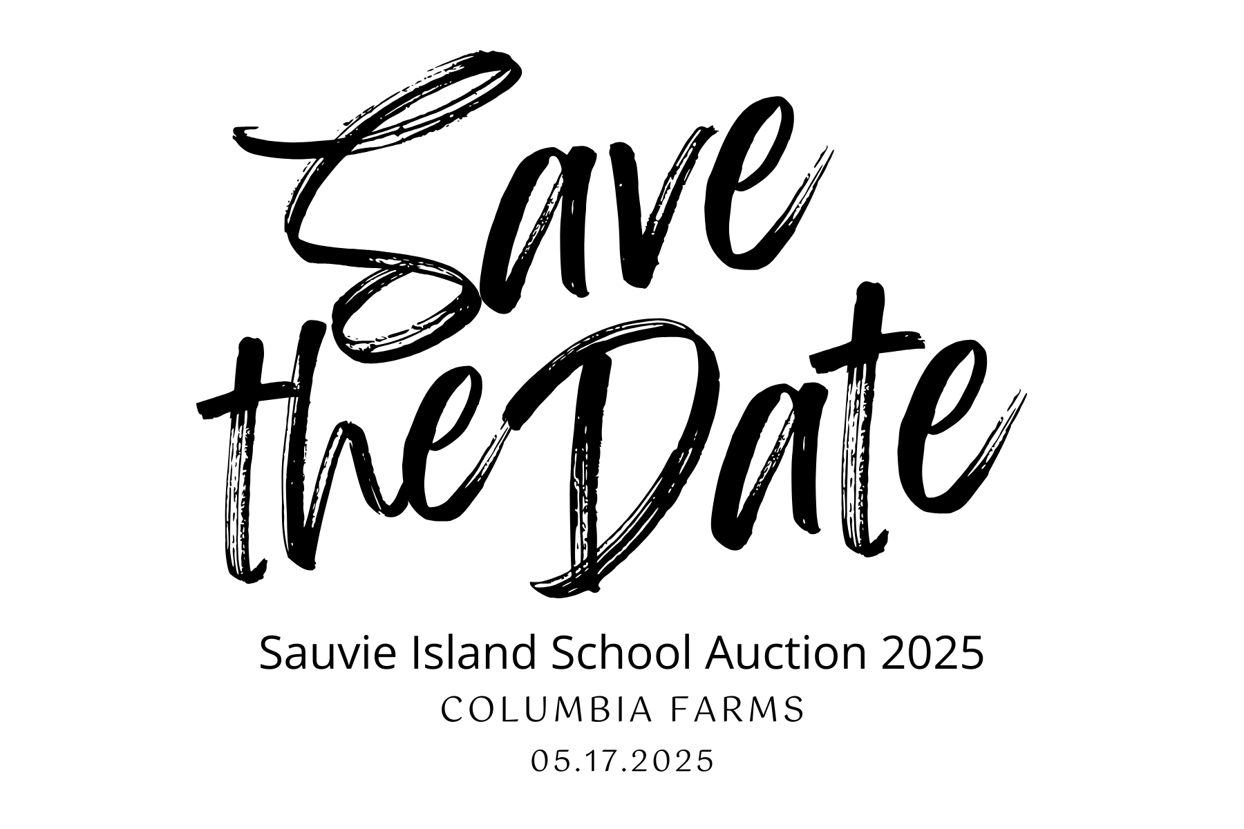 Save the Date notice for the annual auction