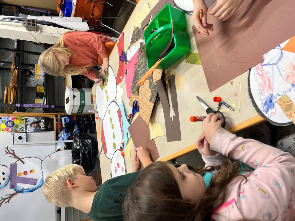 Art students hard at work in the studio