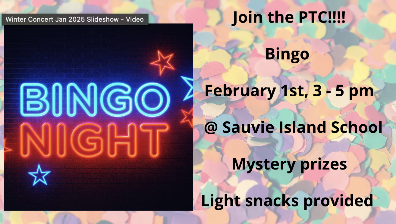 SIS Bingo night for families flyer