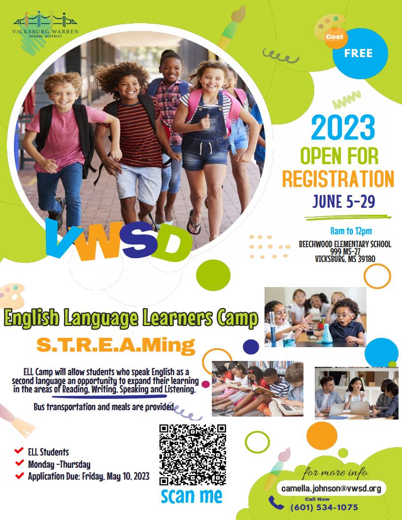 English Language Learner Camp Flyer