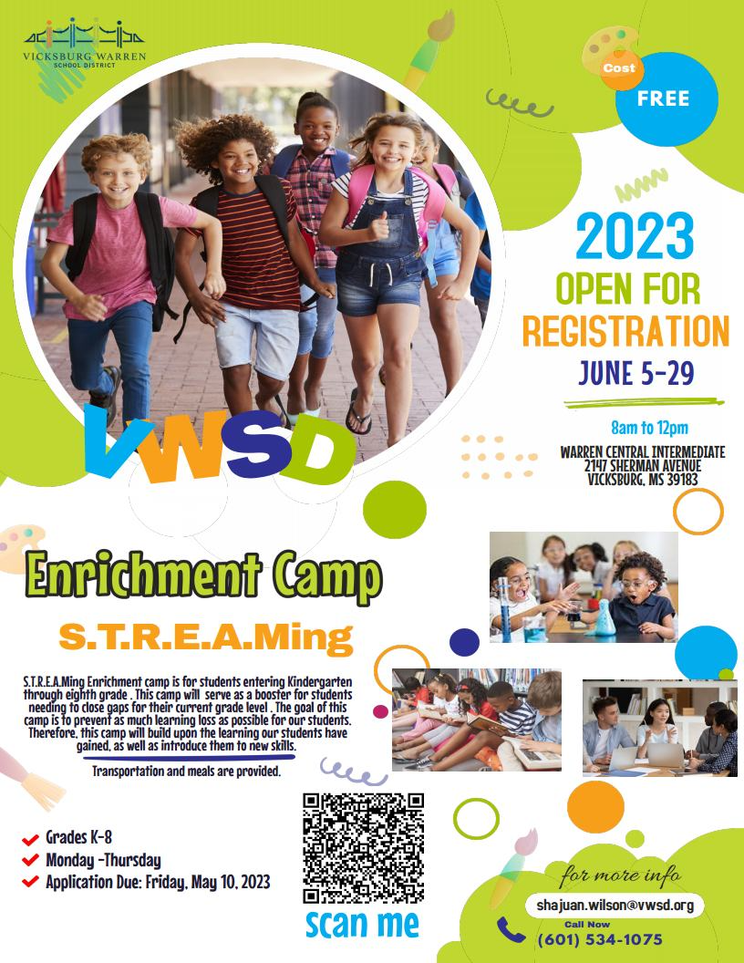 Enrichment  Camp flyer