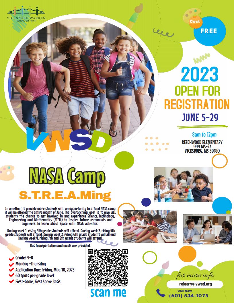 NASA Summer Camp Flyer