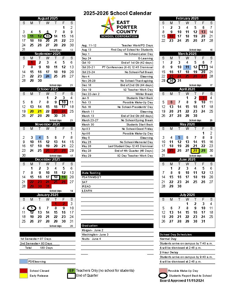 2025/2026 School Calendar