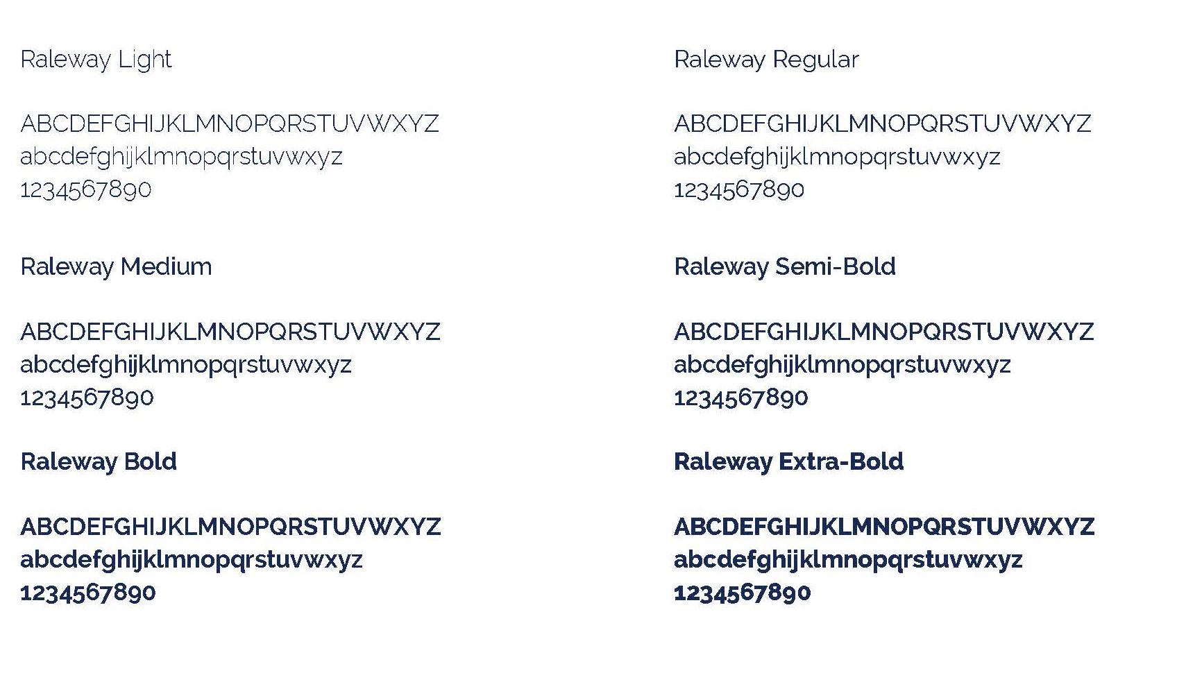 Raleway font sample image