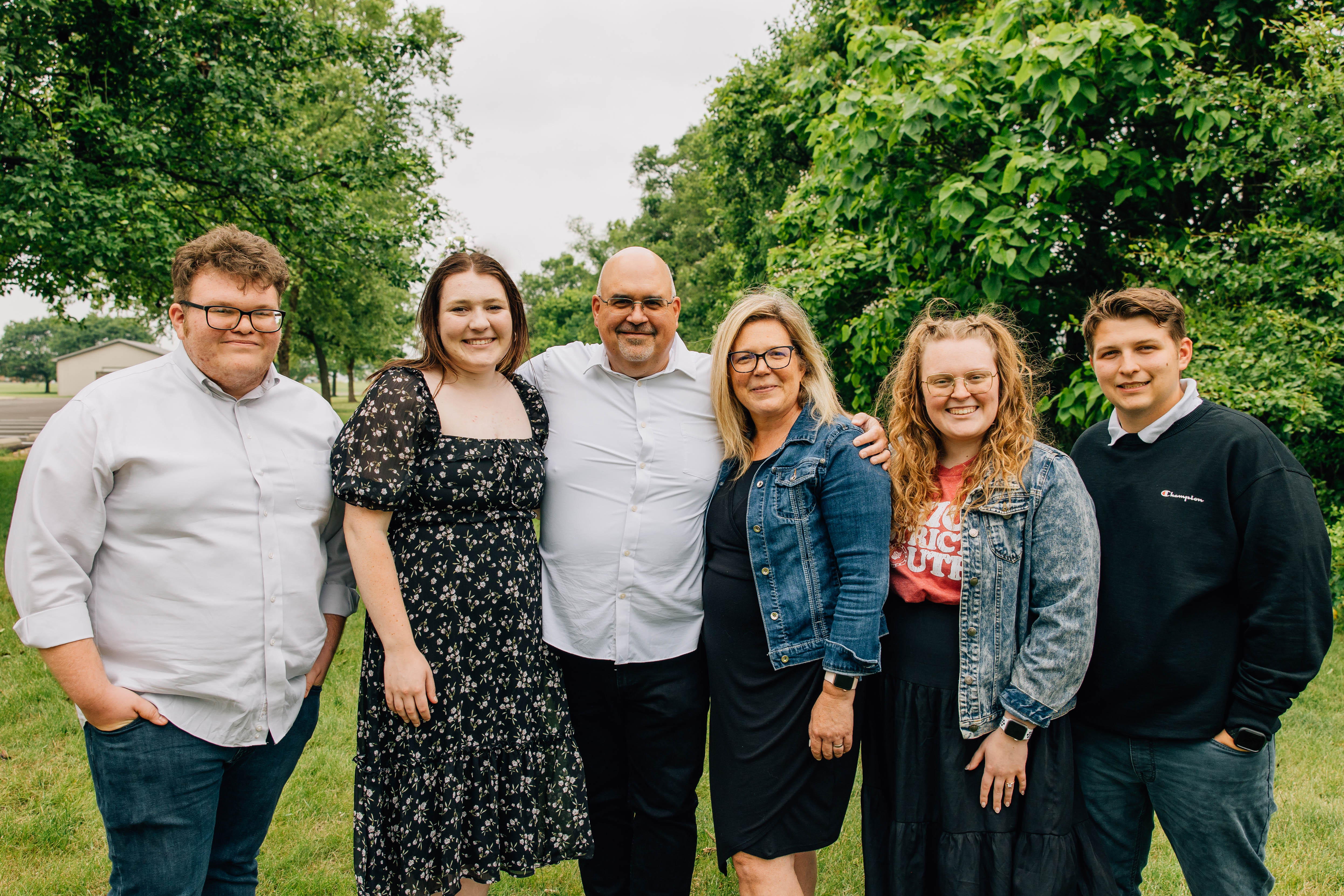 Shelley Groves and her immediate family