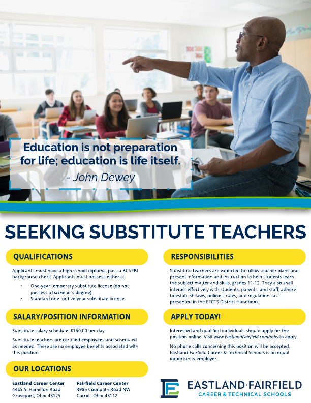 substitute teachers flyer