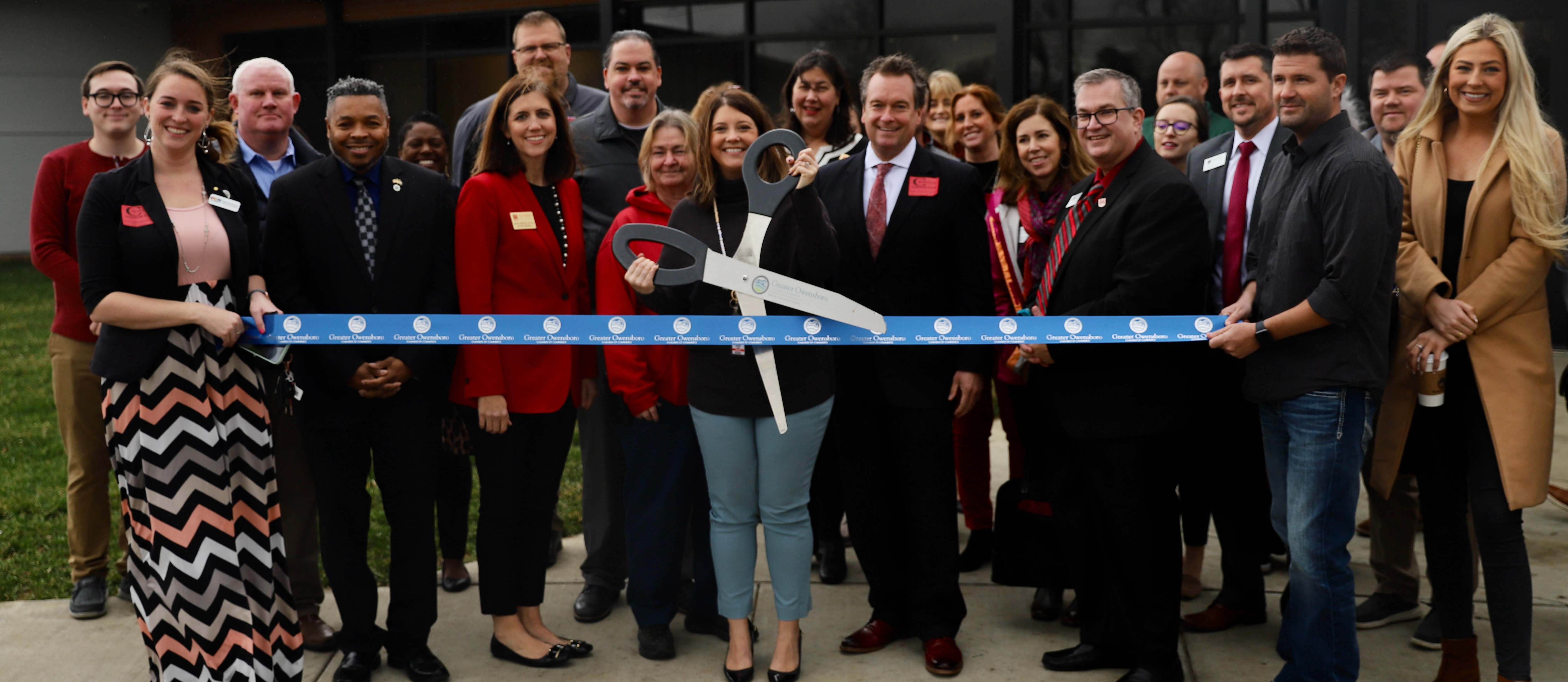 a ribbon cutting ceremony