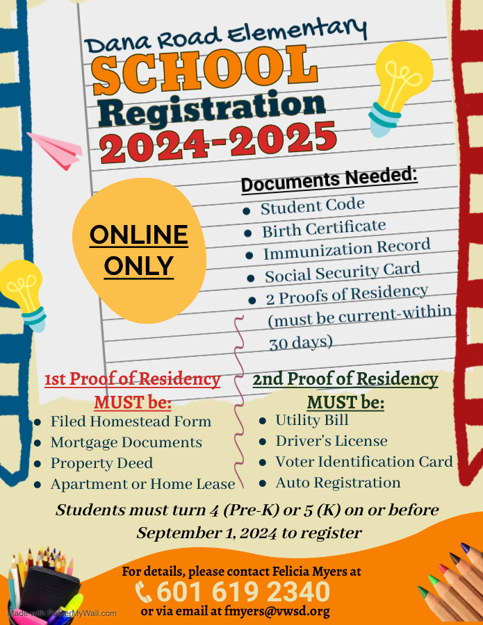 Flyer with details for online registration