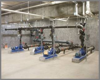 Basement in the Lab Office Building-Sludge Pumps