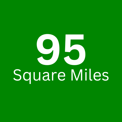 95 square miles