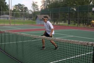 tennis player on the court