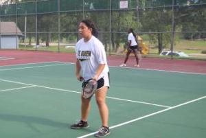 tennis player on the court