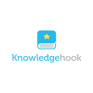 Knowledgehook logo in light blue over white background