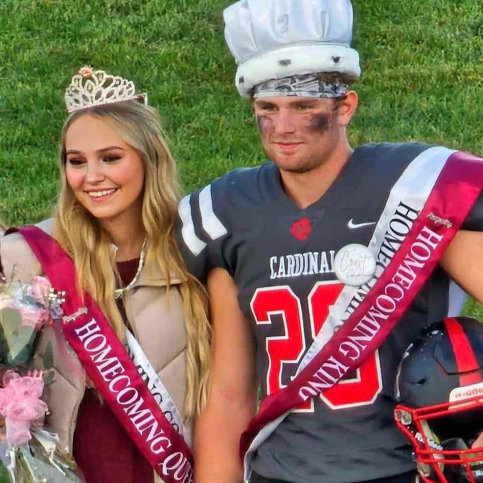 Seniors Alyssa L. and Neil L. are crowned Homecoming King and Queen for 2023.