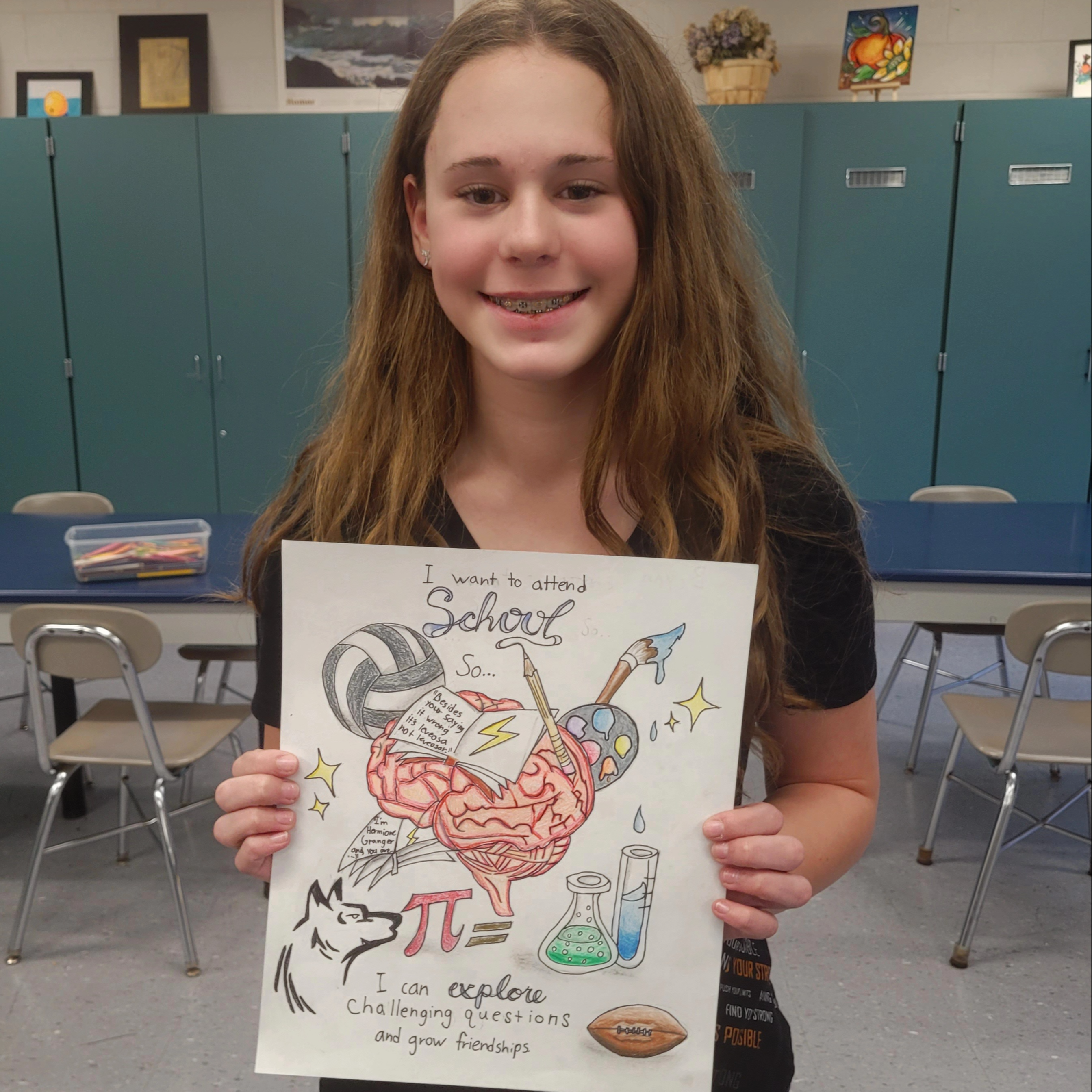 Congratulations to our CMS 6th Grader who has won the art contest for Attendance Awareness Month, partnered with Ohio Education