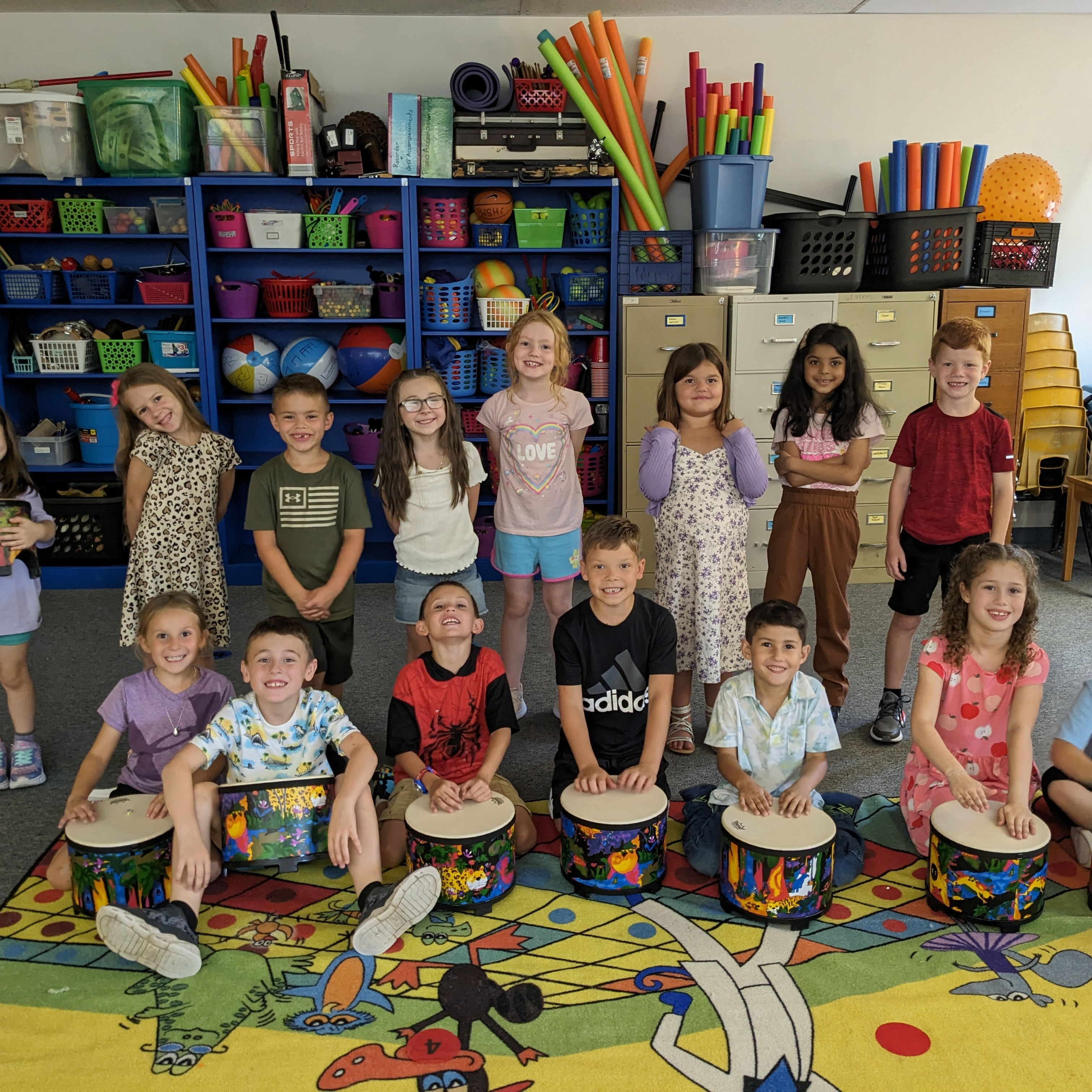 Mrs. Mujanovic was awarded a grant and was able to purchase new drums for her music classroom. 