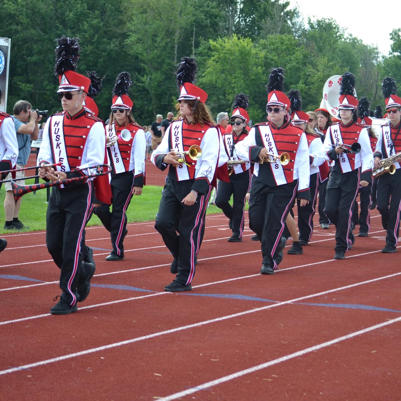 CHS Marching Band marching in the Back-to-School Bash. 