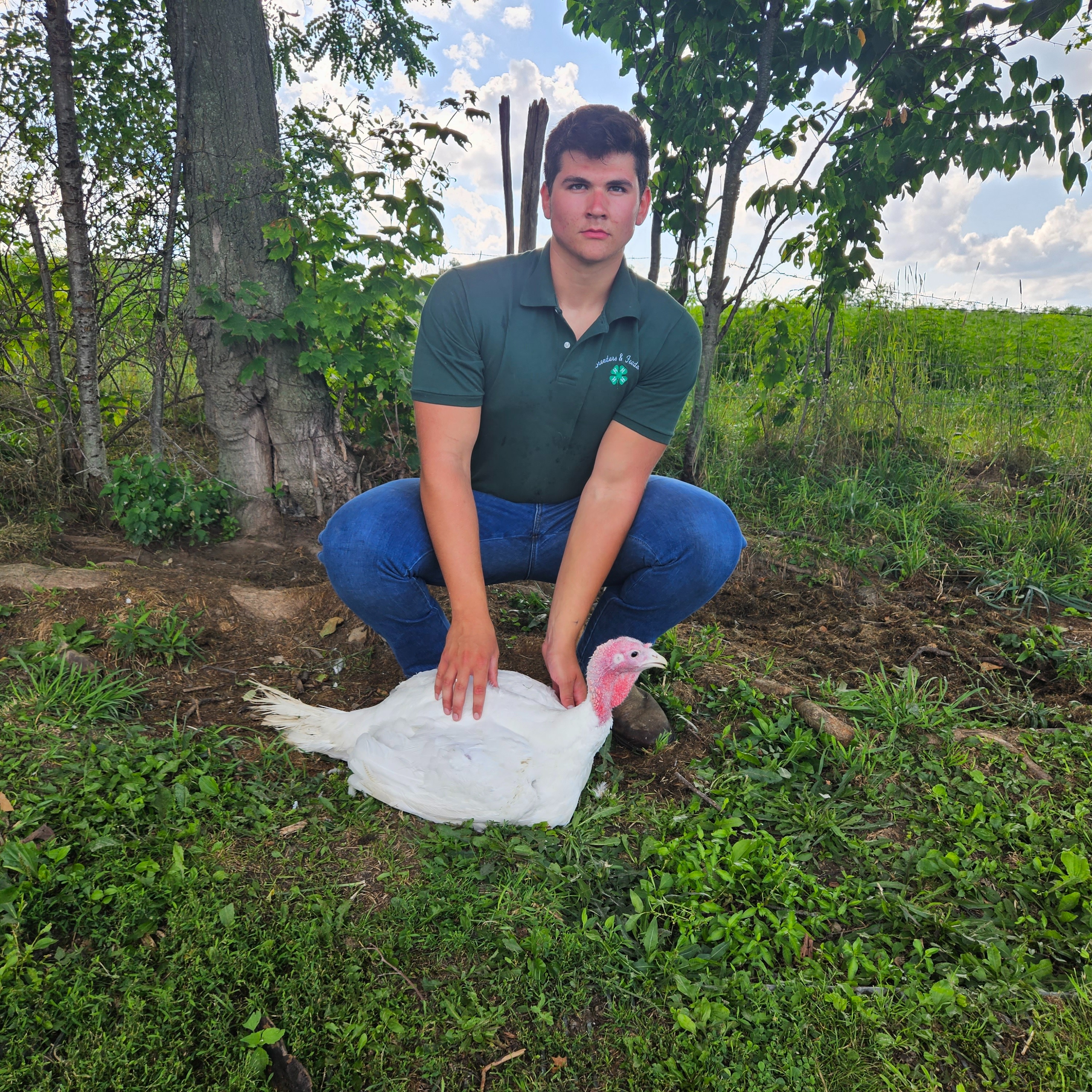 Max S. shows turkeys at the Geauga County Fair. 