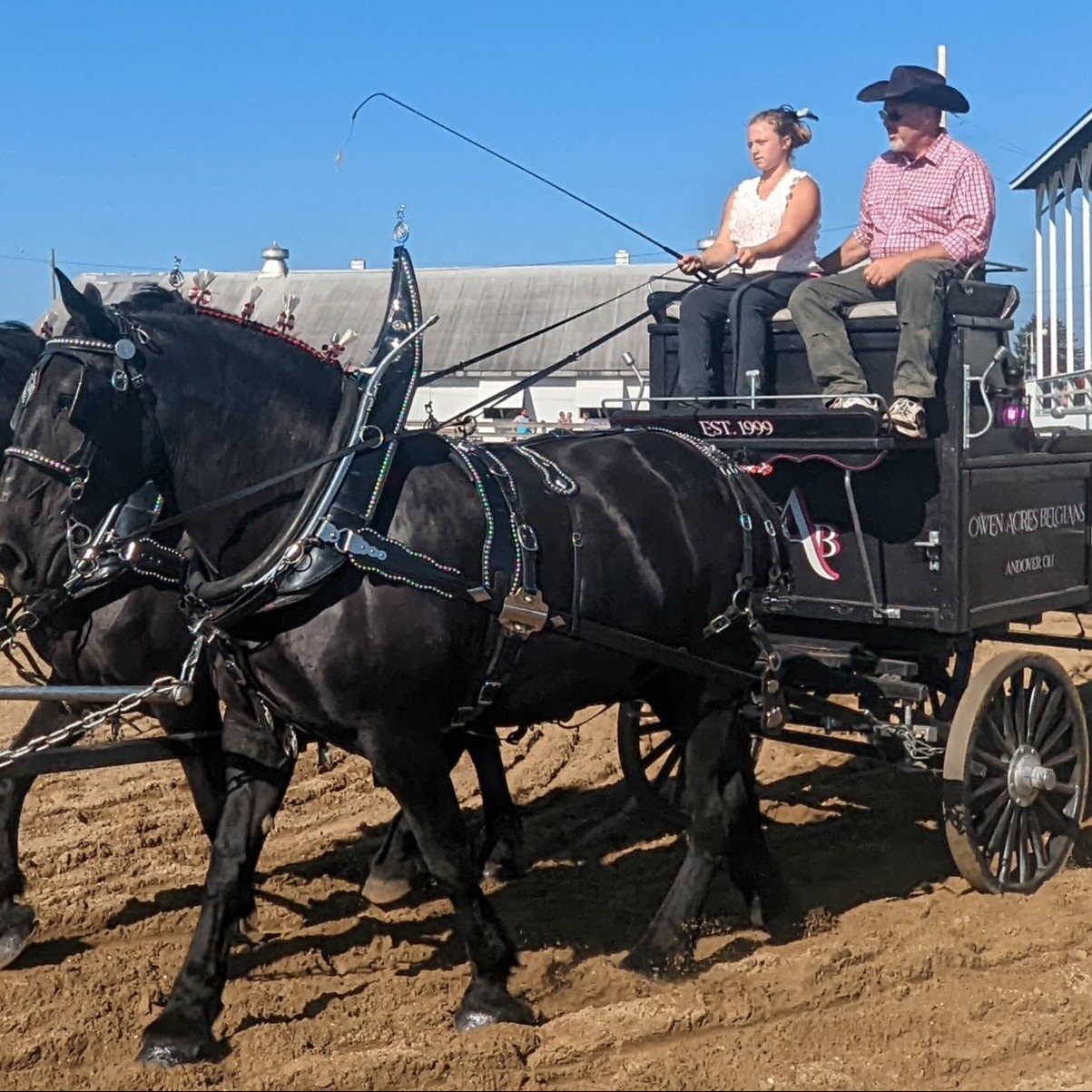 Ora B. shows horses at the Geauga County Fair. 