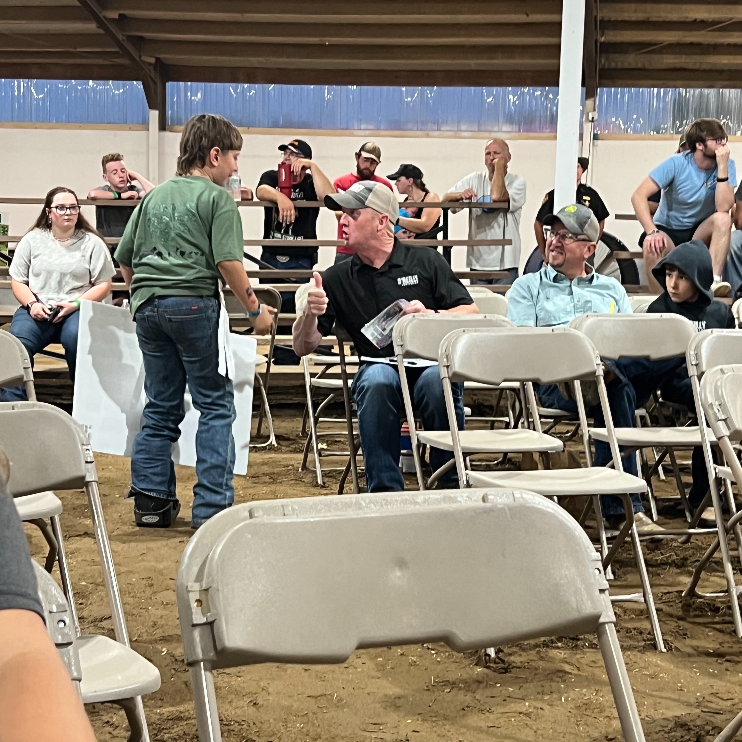 Seth R. shows cows at the Geauga County Fair. 