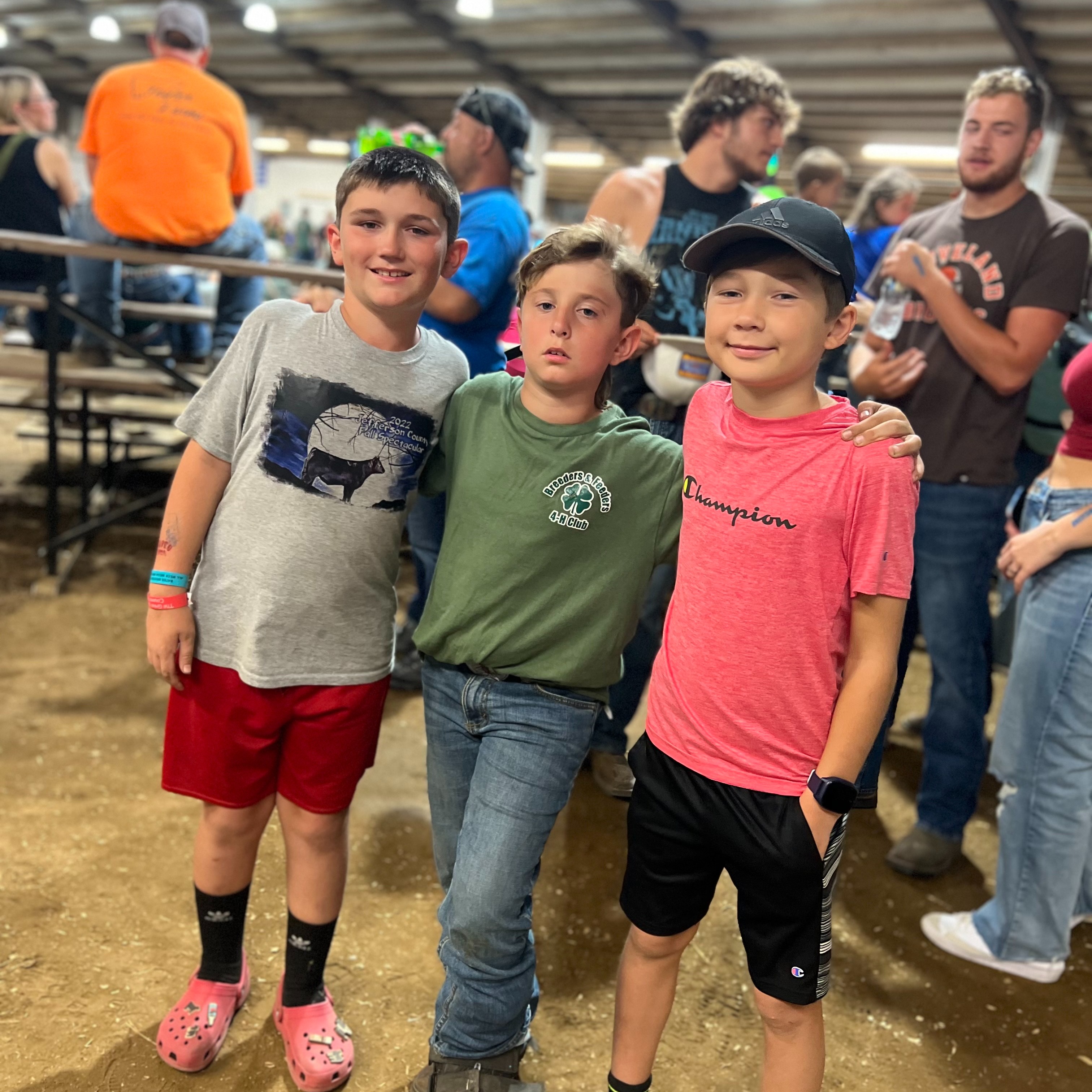 Jesse S. Seth R. and Sawyer  W. participate in the Geauga County Fair. 