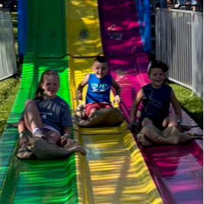 The O'Connell kids play at the Geauga County Fair. 