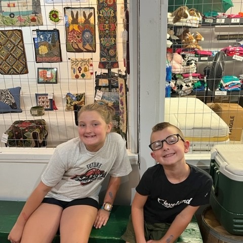 The O'Connell kids play at the Geauga County Fair. 