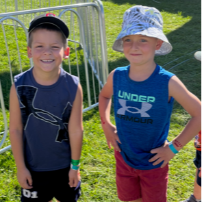 The O'Connell kids play at the Geauga County Fair. 