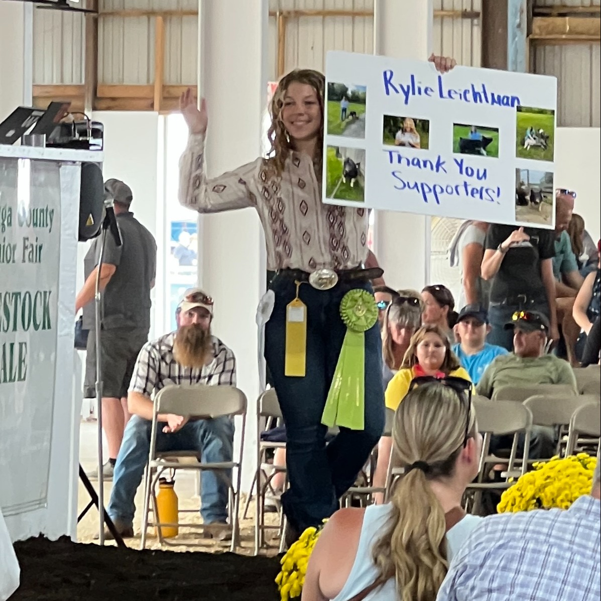 Rylie L. shows pigs at the Geauga County Fair. 