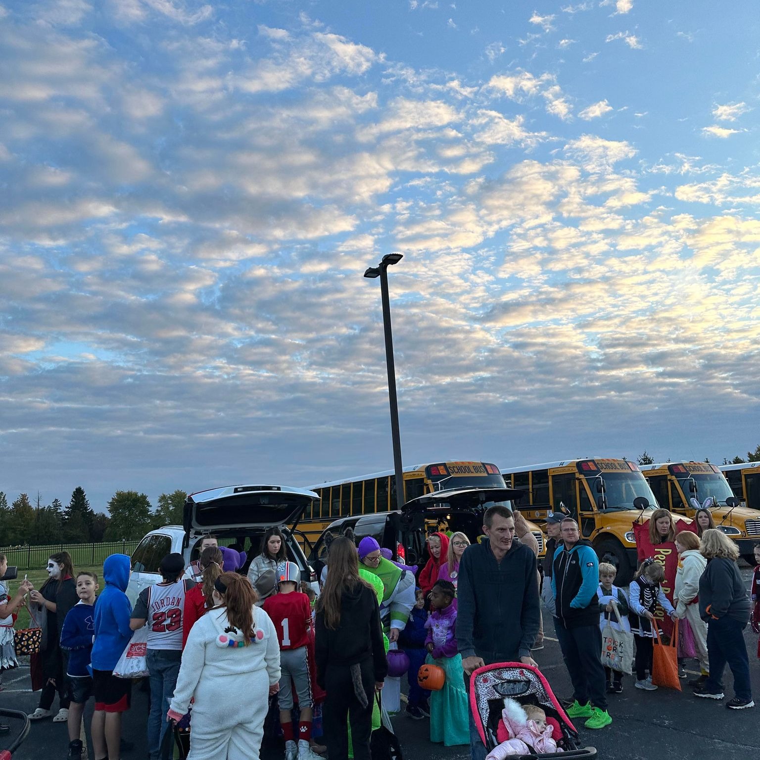 Friends and families of Cardinal Schools participated in the Trunk or Treat event at the High School in October 2023. 