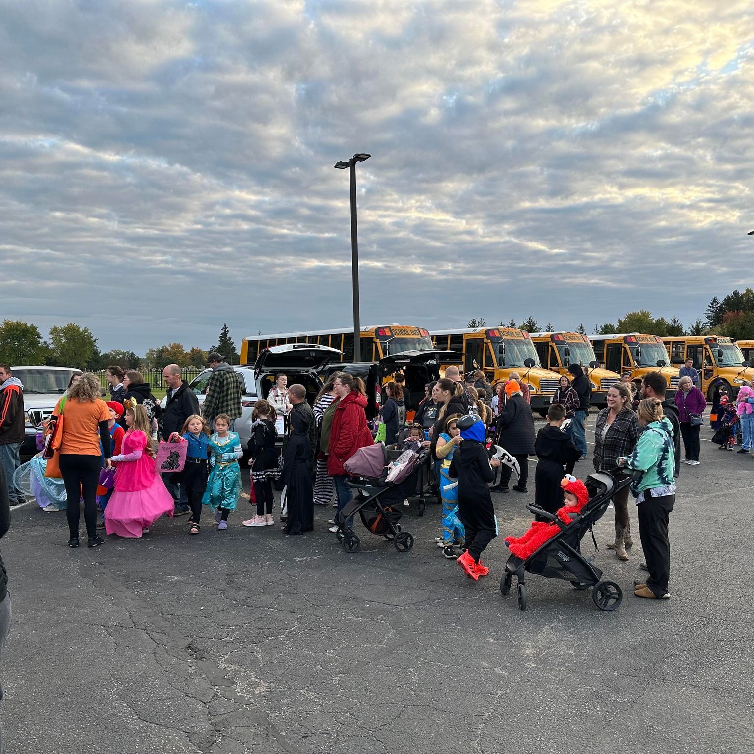 Friends and families of Cardinal Schools participated in the Trunk or Treat event at the High School in October 2023. 